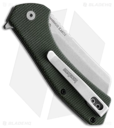 Kershaw Static Clever Liner Lock Knife Green Micarta (2.8" Stonewash D2) 2 Kershaw Static Clever Liner Lock Knife Green Micarta (2.8" Stonewash D2) - Image 2