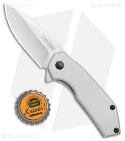 Kershaw Valve Frame Lock Knife Bead Blast Stainless Steel (2.25" Stonewash) 1375 -Kershaw Shop Kershaw Valve FL BB SS SW 1375 BHQ 106041 jr bottlecap