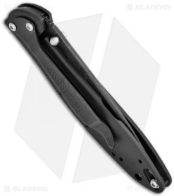 Kershaw Leek Assisted Opening Knife Black (3" Damascus) 1660DAMBK 8 Kershaw Leek Assisted Opening Knife Black (3" Damascus) 1660DAMBK -Kershaw Shop kershaw black damascus plain 1660damckt leek side