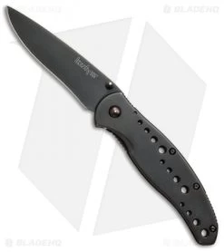 Kershaw Vapor II Frame Lock Knife Black SS (3.5" Black Plain)
