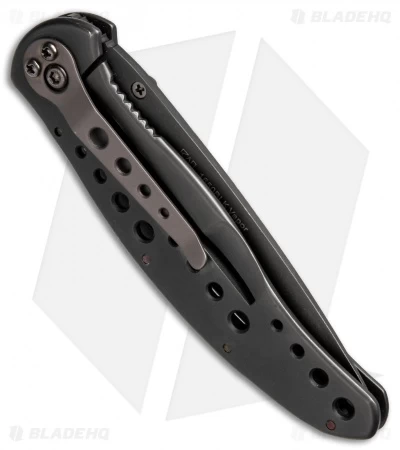 Kershaw Vapor II Frame Lock Knife Black SS (3.5" Black Serr) 3 Kershaw Vapor II Frame Lock Knife Black SS (3.5" Black Serr) - Image 3