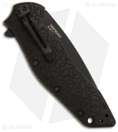 Kershaw Kuro Tanto Assisted Opening Knife (3.125" Black Serr) 1835TBLKST 2 Kershaw Kuro Tanto Assisted Opening Knife (3.125" Black Serr) 1835TBLKST - Image 2