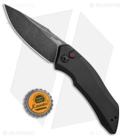 Kershaw Launch 1 Automatic Knife Black Aluminum (3.4" BlackWash) 7100BW -Kershaw Shop kershaw launch 1 blackwash 7100BW BHQ 27374 jr bottlecap