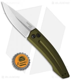 Kershaw Launch 2 Automatic Knife OD Green Aluminum (3.4" Stonewash) 7200SWOL -Kershaw Shop kershaw launch auto 2 sw 7200swol cm bhq 32693 jr bottlecap
