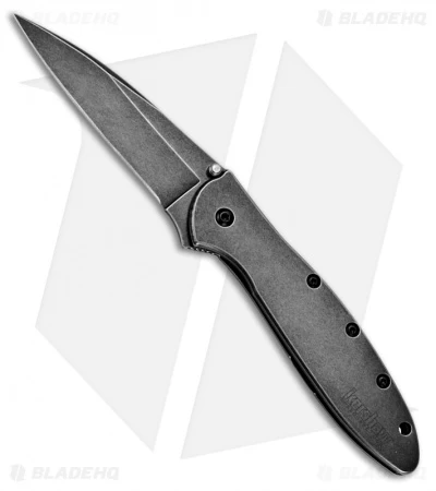 Kershaw Leek Assisted Opening Knife (3" BlackWash) 1660BLKW 1 Kershaw Leek Assisted Opening Knife (3" BlackWash) 1660BLKW