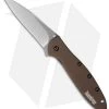 Kershaw Leek Assisted Opening Knife Brown (3" Stonewash) Elmax 1660SWBRN