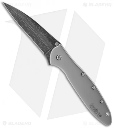 Kershaw Leek Assisted Opening Knife (3" Damascus) 1660DAM 1 Kershaw Leek Assisted Opening Knife (3" Damascus) 1660DAM