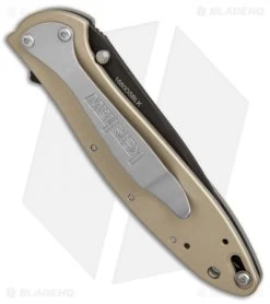 Kershaw Leek Assisted Opening Knife Desert Sand (3" Black) 1660DSBLK -Kershaw Shop kershaw leek desert sand KS1660DSBLK BHQ 49608 er side