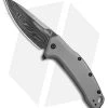 Kershaw Link Drop Point Knife Gray Aluminum (3.25" Damascus) KS1776GRYDAM